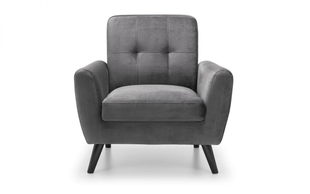 Monza Chair - Grey Velvet