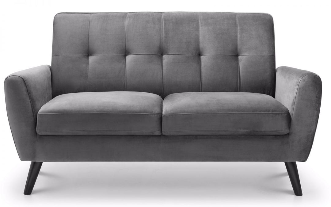 Monza 2 Seater Sofa - Grey Velvet