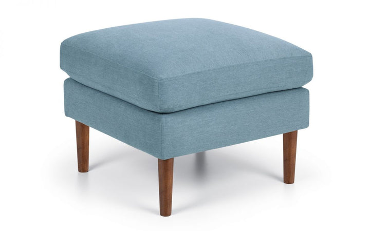 Monza Ottoman - Blue Linen