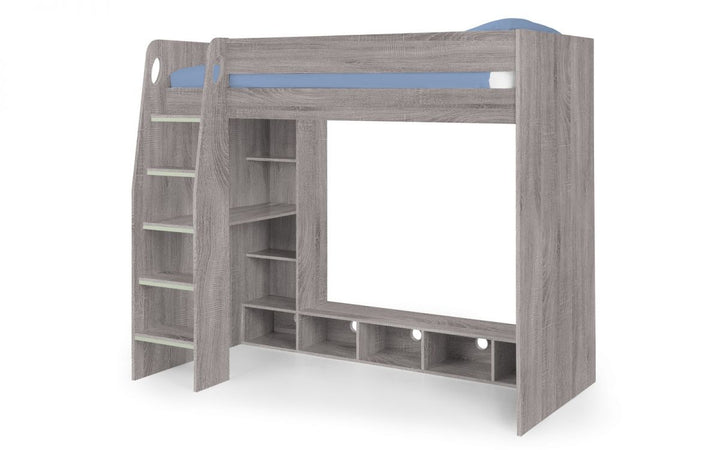 Nebula Gaming Bed With Desk - Grey Oak - The Bed House