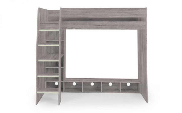 Nebula Gaming Bed With Desk - Grey Oak - The Bed House