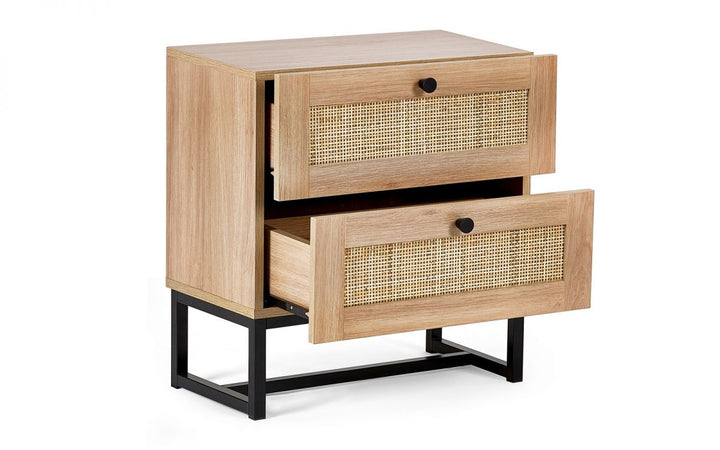 Padstow 2 Drawer Bedside - Oak