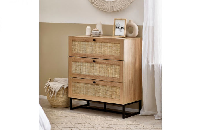 Padstow 3 Drawer Chest - Oak