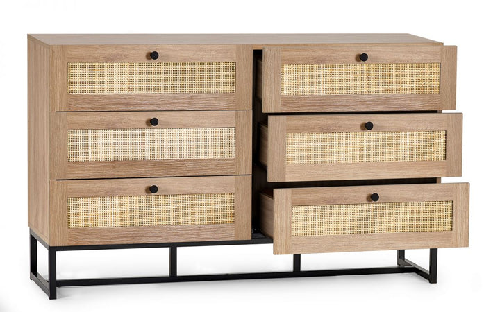 Padstow 6 Drawer Chest - Oak - The Bed House