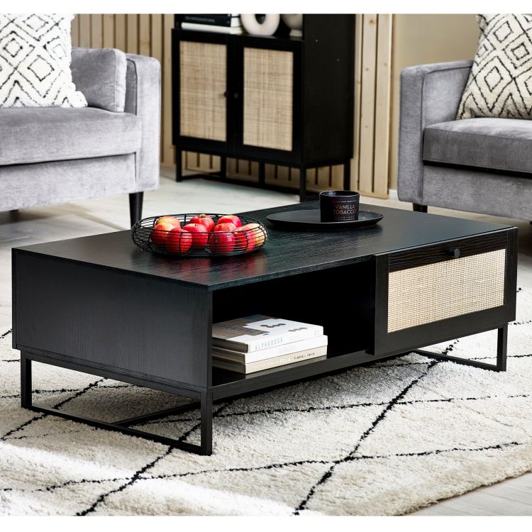 Padstow Coffee Table - Black - The Bed House