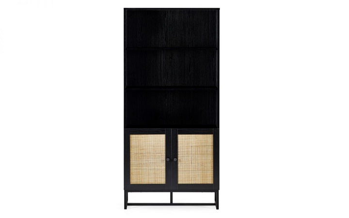 Padstow Tall Bookcase - Black