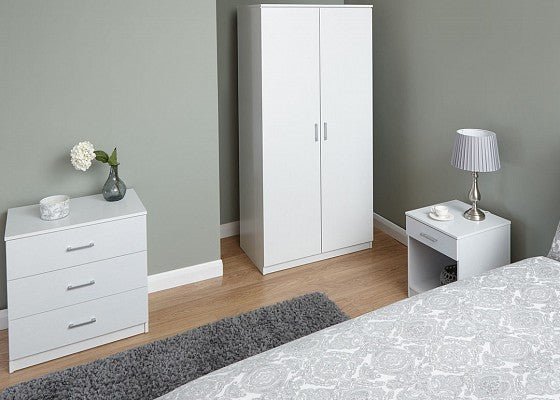 Panama 3 Piece Bedroom Set - White