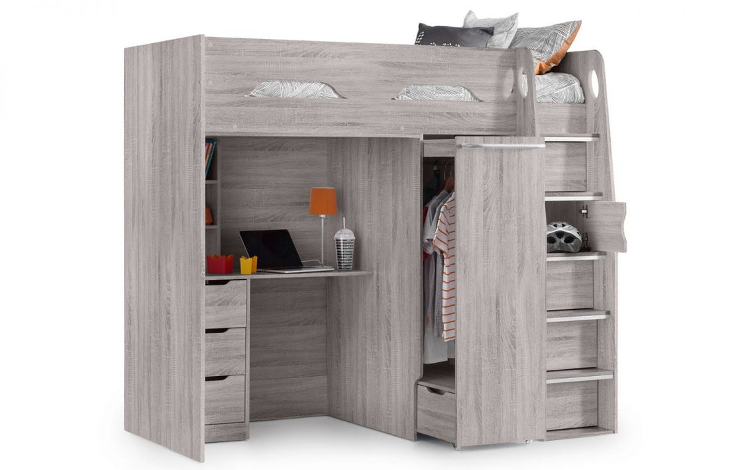 Pegasus Highsleeper - Grey Oak