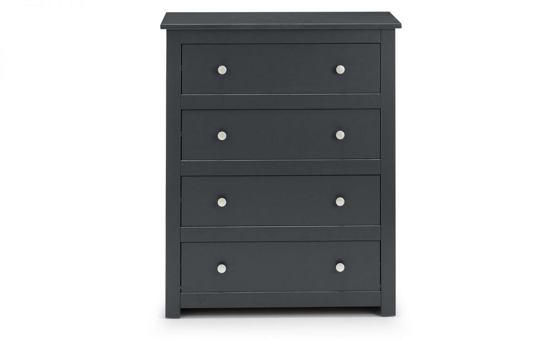 Radley 4 Drawer Chest - Anthracite - The Bed House