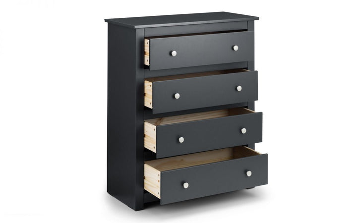 Radley 4 Drawer Chest - Anthracite - The Bed House