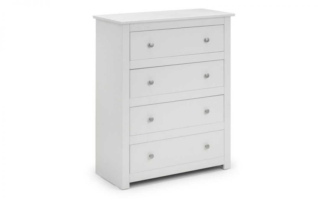 Radley 4 Drawer Chest - White - The Bed House