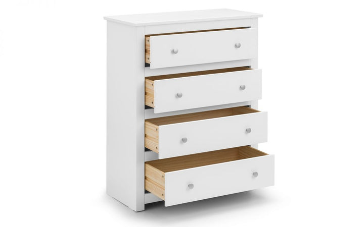 Radley 4 Drawer Chest - White - The Bed House