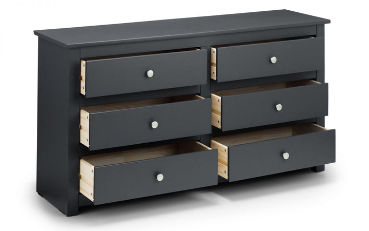 Radley 6 Drawer Chest - Anthracite - The Bed House