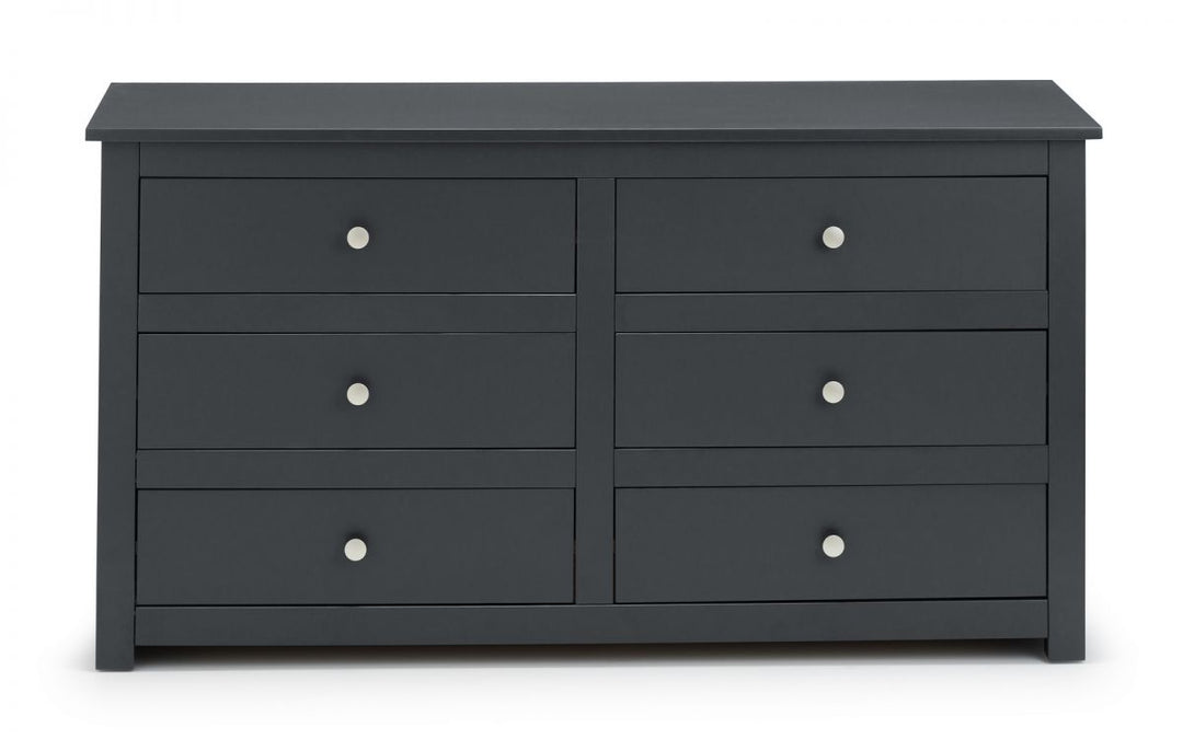 Radley 6 Drawer Chest - Anthracite - The Bed House