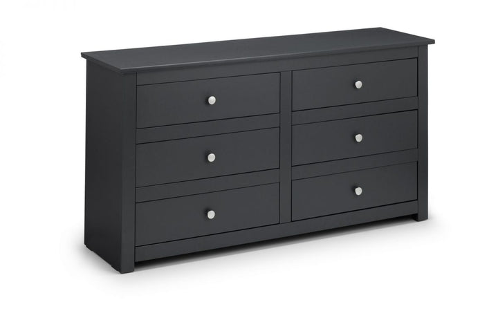 Radley 6 Drawer Chest - Anthracite - The Bed House