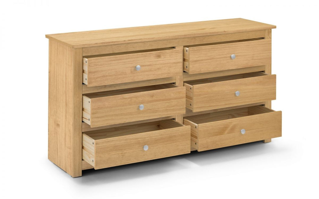 Radley 6 Drawer Chest - Waxed Pine - The Bed House