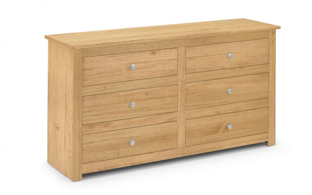 Radley 6 Drawer Chest - Waxed Pine - The Bed House