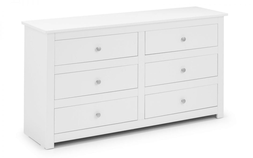 Radley 6 Drawer Chest - White - The Bed House