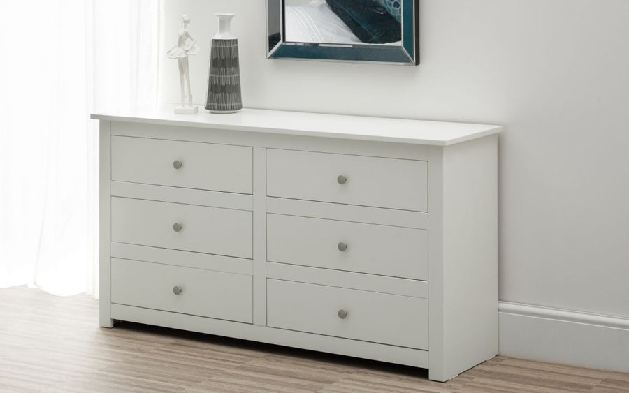 Radley 6 Drawer Chest - White - The Bed House