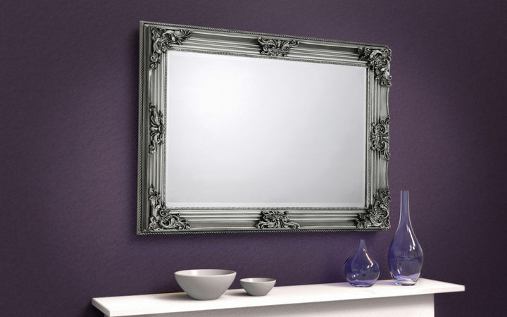 Rococo Pewter Wall Mirror - The Bed House