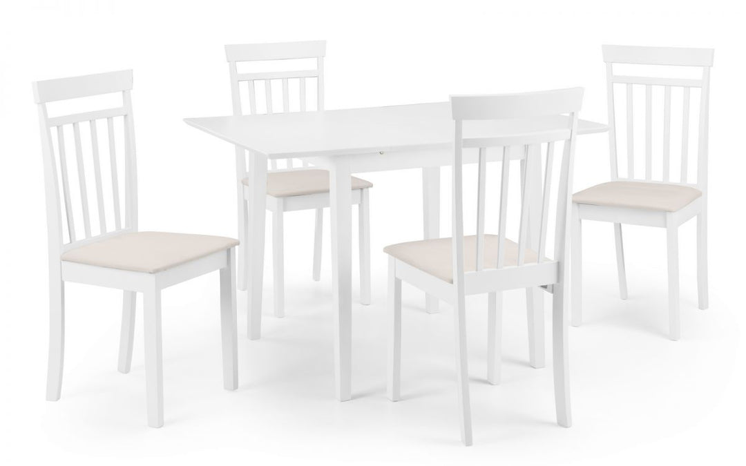 Rufford Extending Dining Table - White - The Bed House