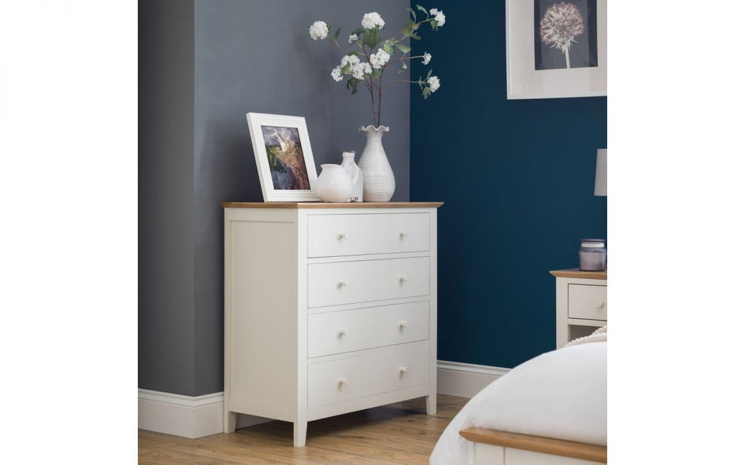 Salerno 2-Tone 4 Drawer Chest - The Bed House