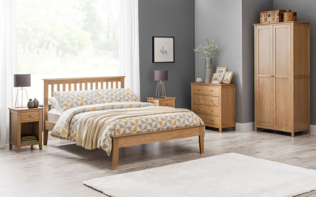 Salerno Shaker Bed - Solid Oak - The Bed House