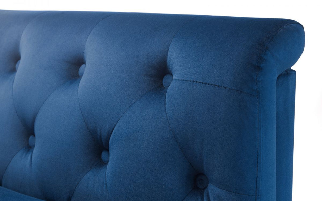 Sandringham 2 Seater Sofa - Blue Velvet - The Bed House