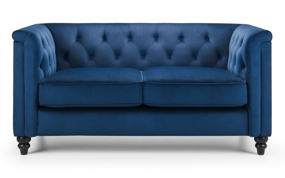 Sandringham 2 Seater Sofa - Blue Velvet - The Bed House