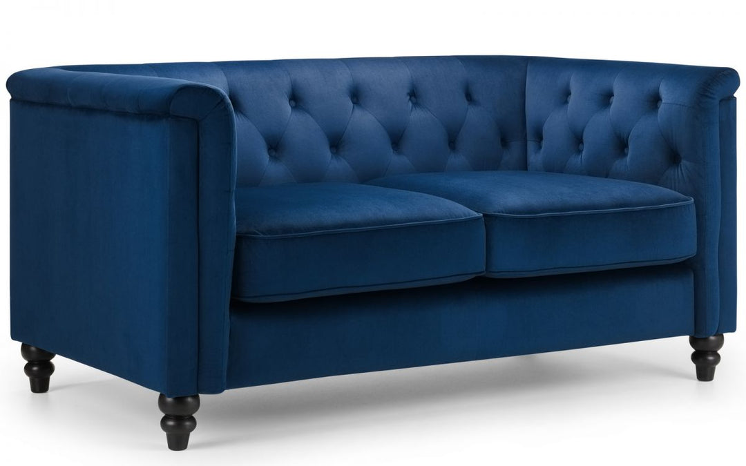 Sandringham 2 Seater Sofa - Blue Velvet - The Bed House