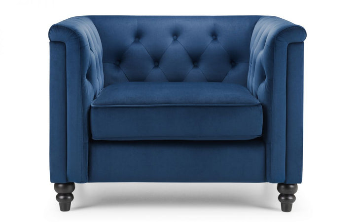 Sandringham Chair - Blue Velvet - The Bed House