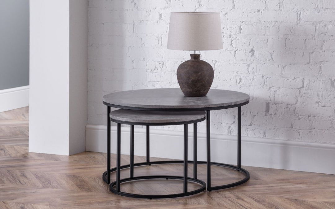 Staten Round Nesting Coffee Table - The Bed House