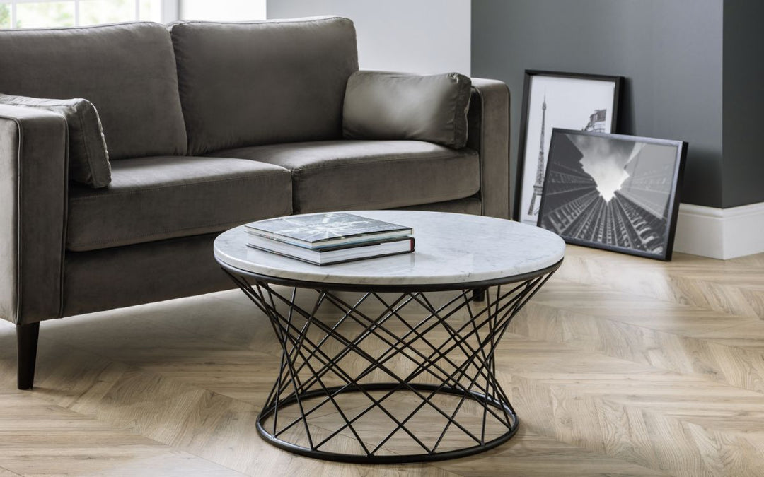 Trevi Real Marble Coffee Table - The Bed House