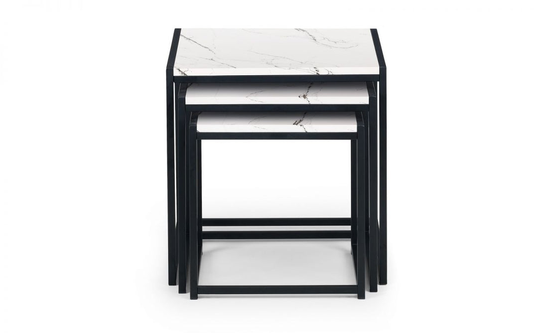 Tribeca Nest of Tables - White Marble - The Bed House