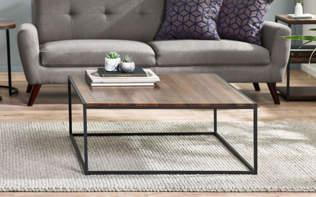 Tribeca Square Coffee Table - Walnut - The Bed House