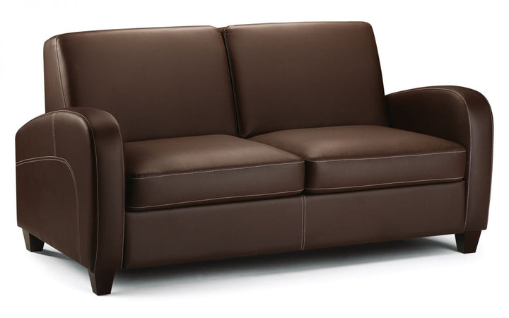 Vivo Sofabed in Chestnut Faux Leather - The Bed House